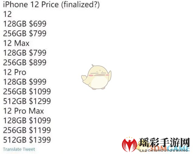 iPhone12不同版本定价一览